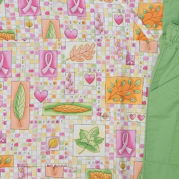 Pink Ribbon Scrub Set - Picture 2 of 3